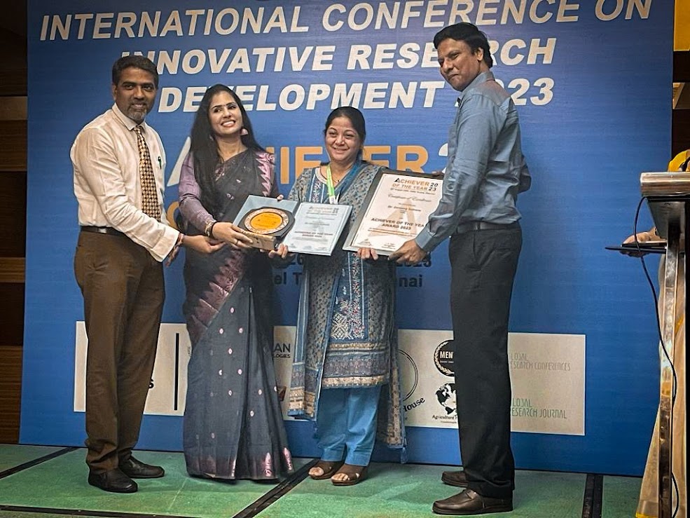 Dr. Zareena Sultana - Achievement